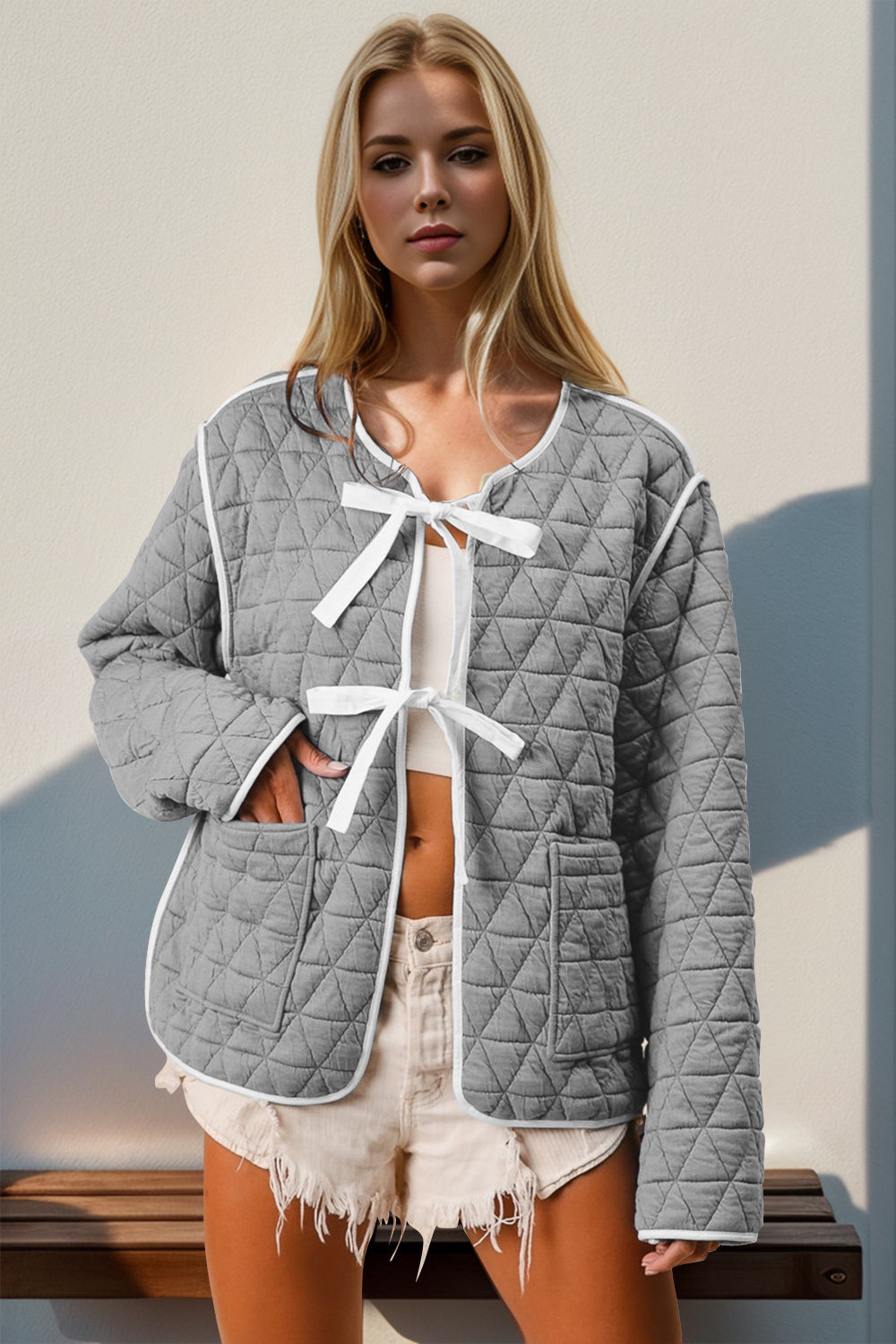 Double Take: Quilted Jacket w/ Pockets