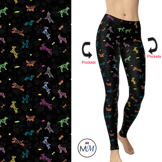 Paisley Puppy Full Leggings MM