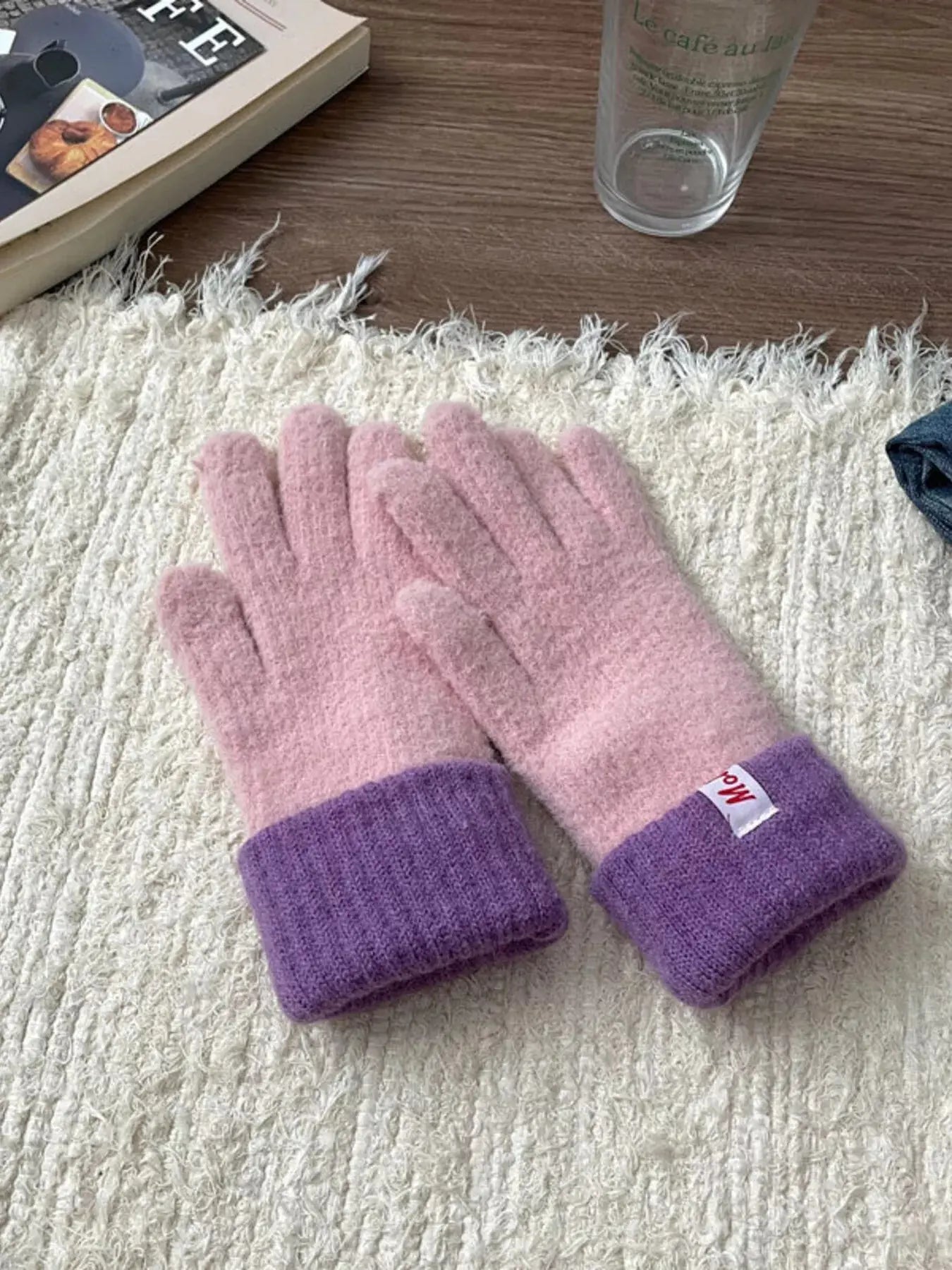 Cozy Knit Gloves with Ribbed Cuff Simply Love