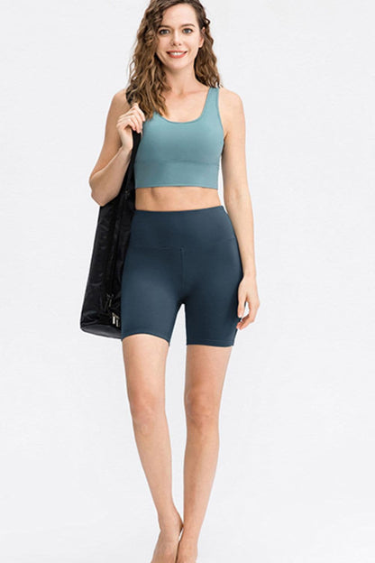 Wide Waistband Sports Shorts.