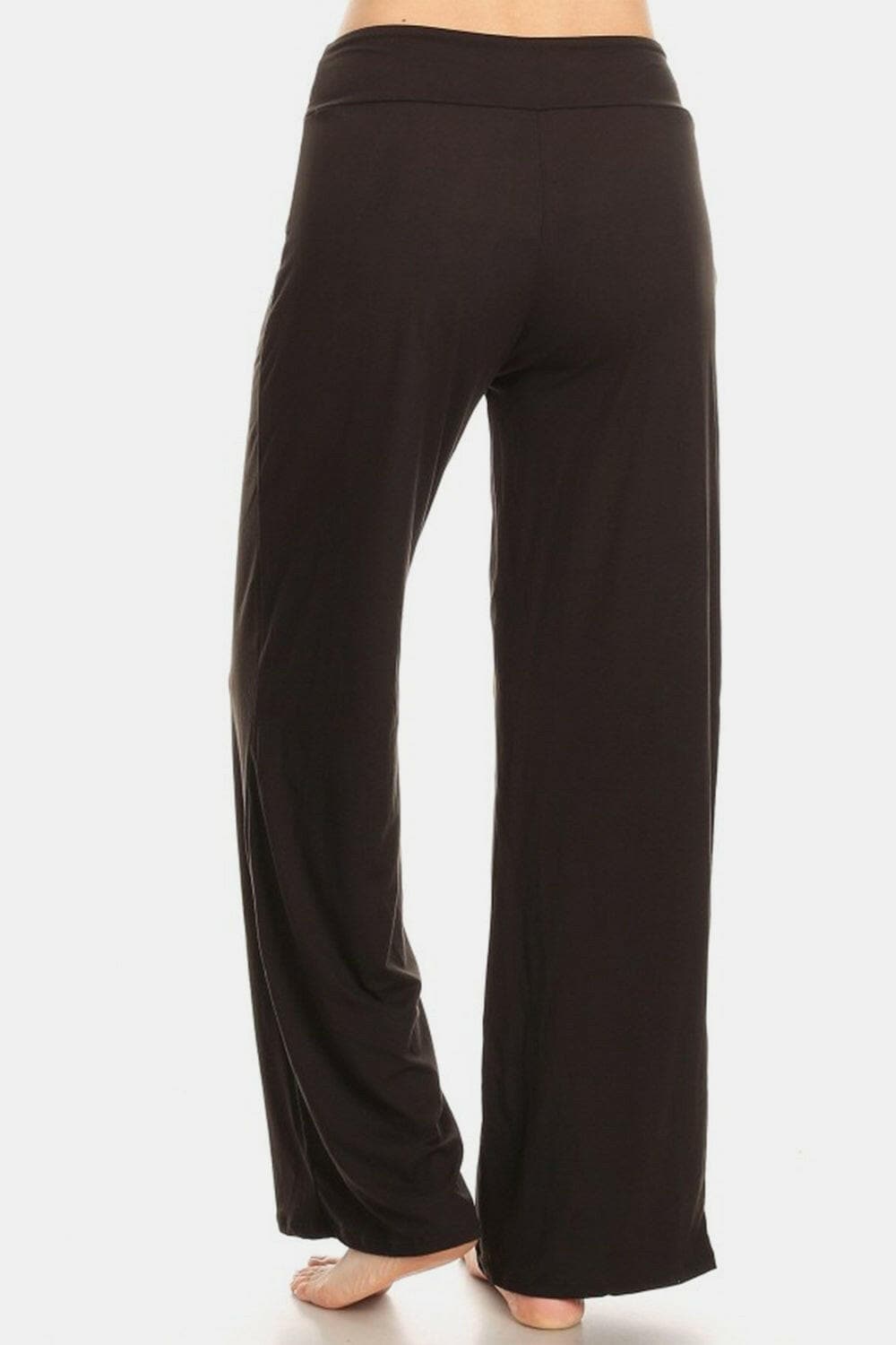 Chic High Waist Wide Leg Drawstring Trousers