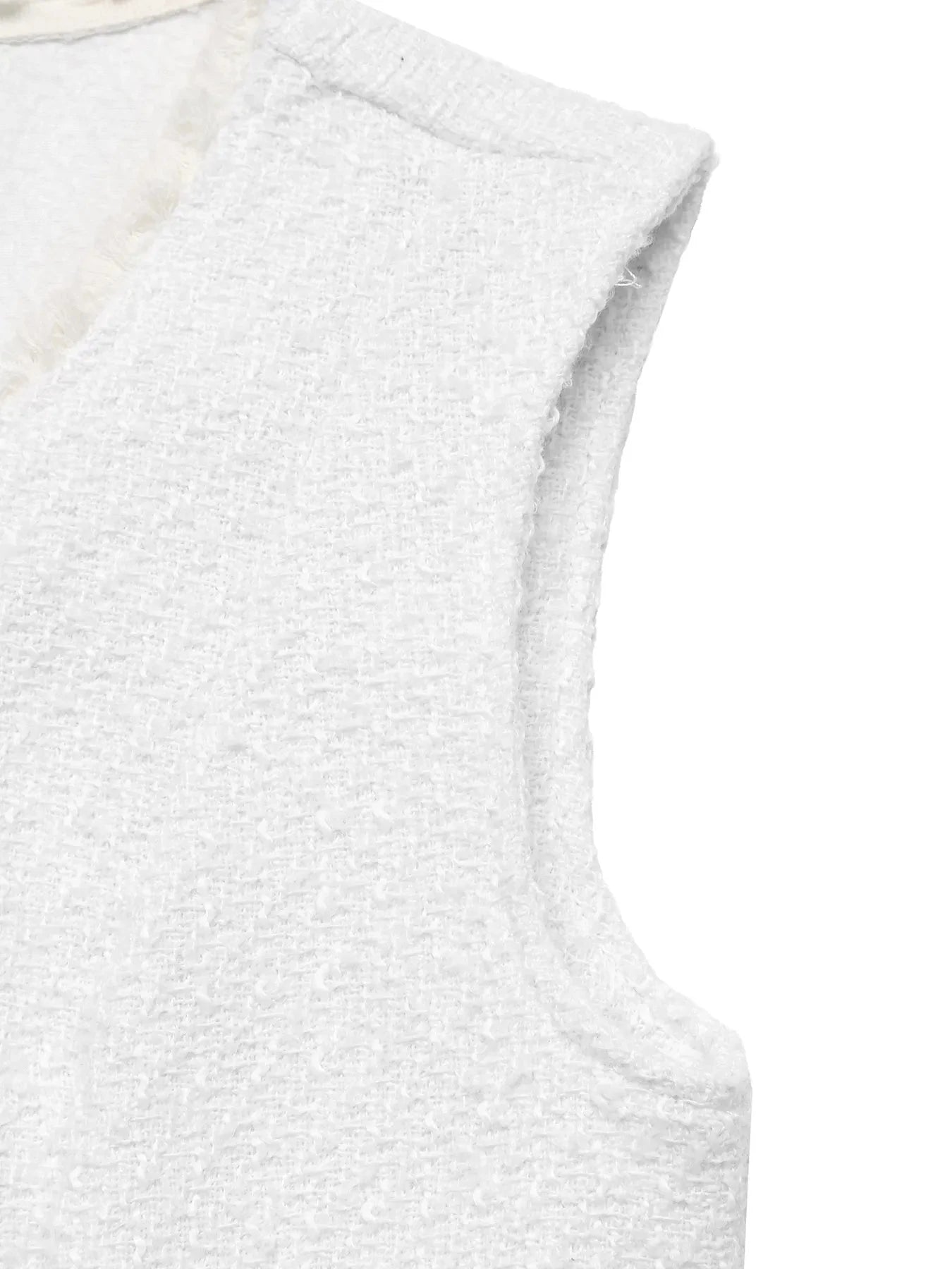 Textured Button-Front Vest with Raw Edge Coco’s Tee Boutique