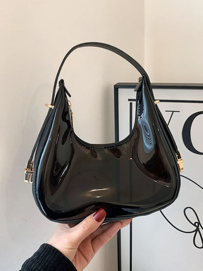 Chic mini PU leather and PVC crossbody bag