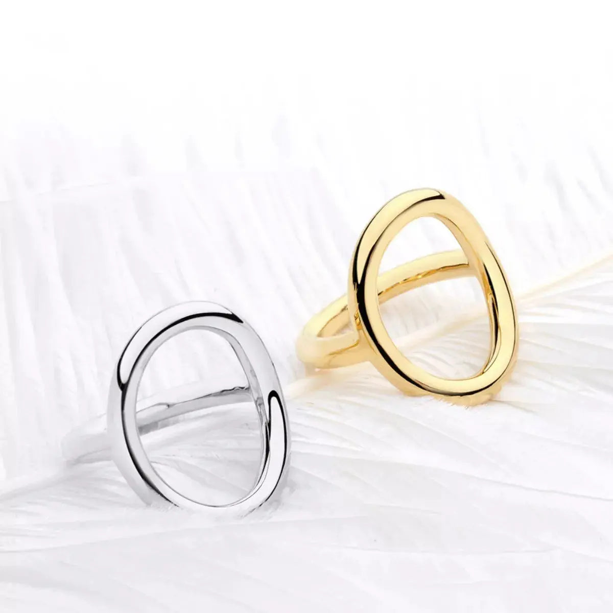 18K Gold-Plated Copper Round Ring Simply Love