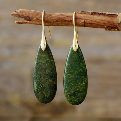 Natural Stone Waterdrop Shape Earrings.