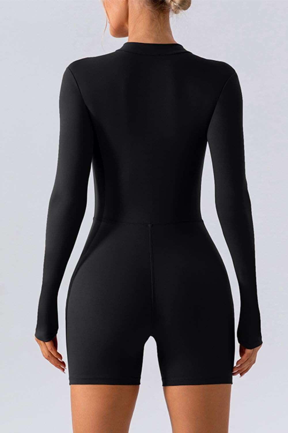 Half Zip Long Sleeve Active Romper.