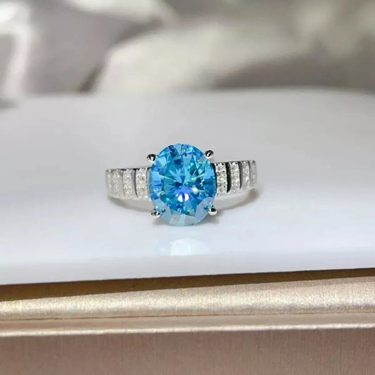 3 Carat Moissanite Oval 925 Sterling Silver Ring Simply Love