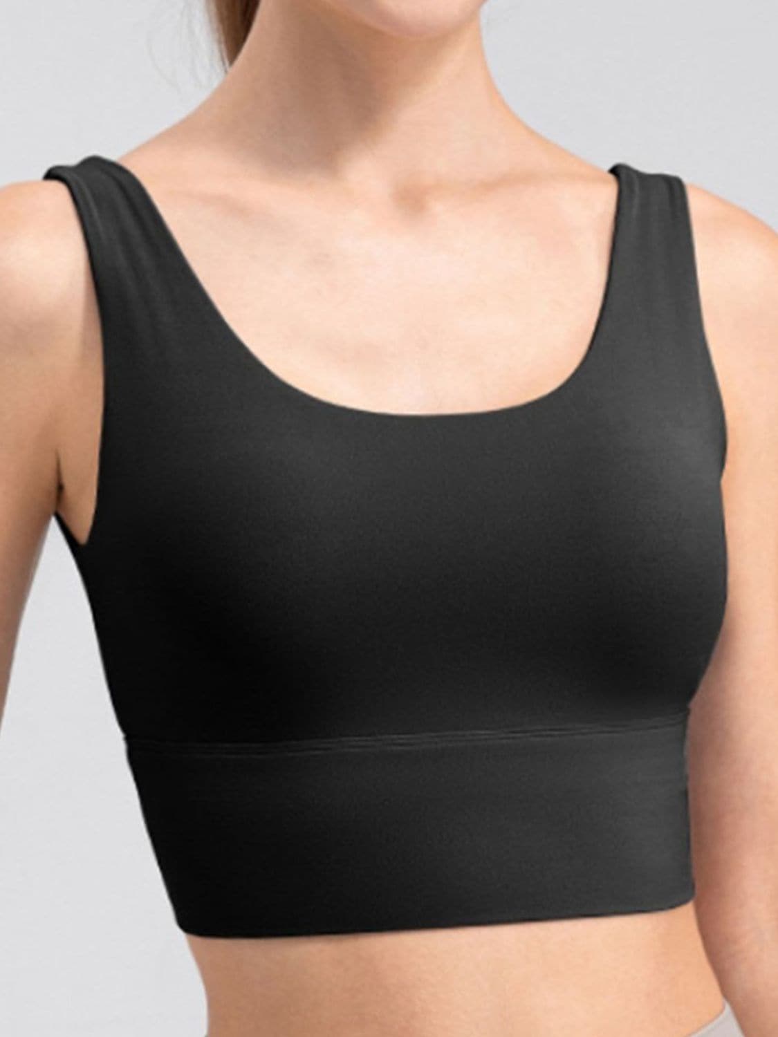 Scoop Neck Wide Strap Active Tank.