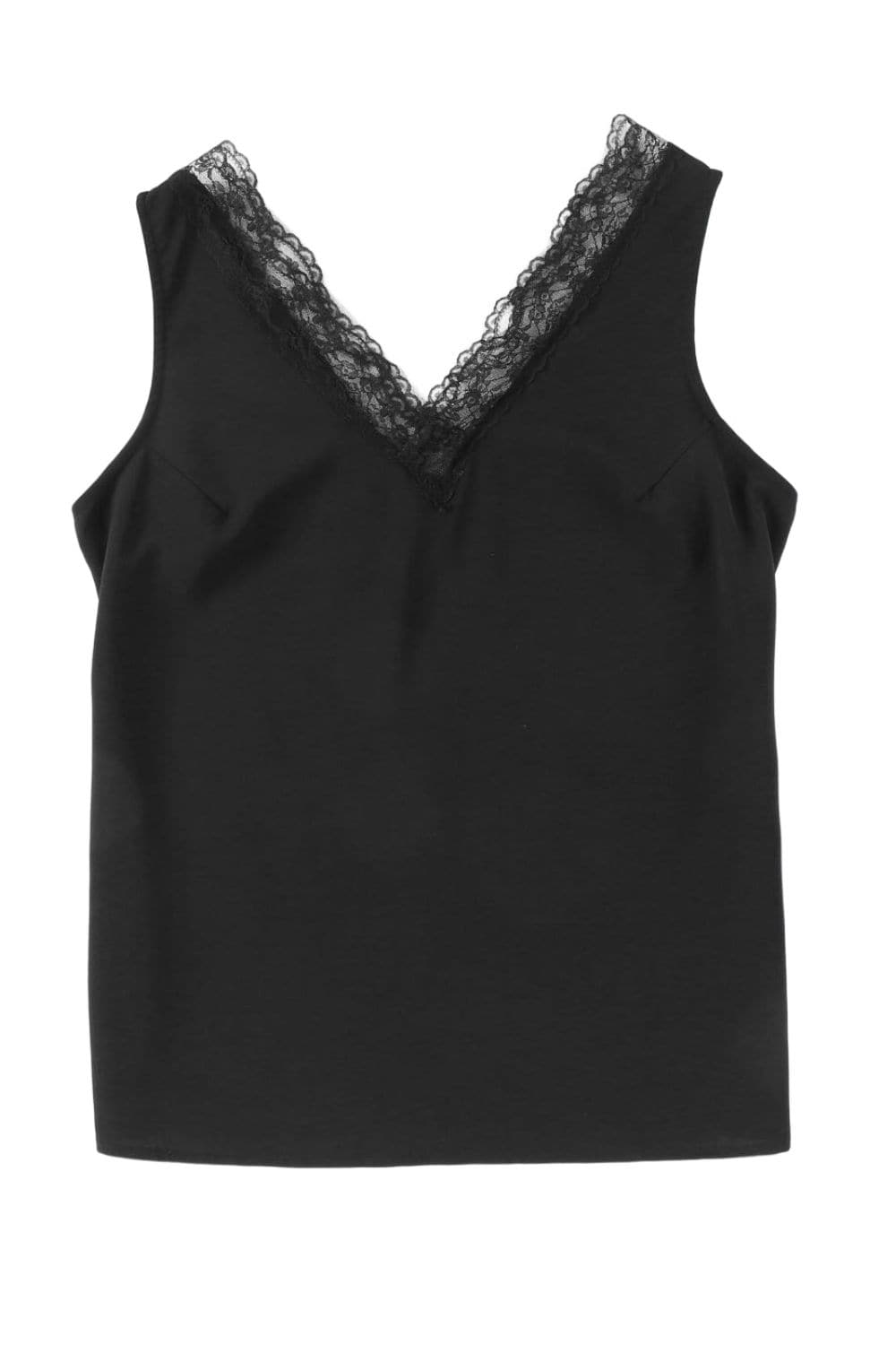 Lace Detail V-Neck Tank.