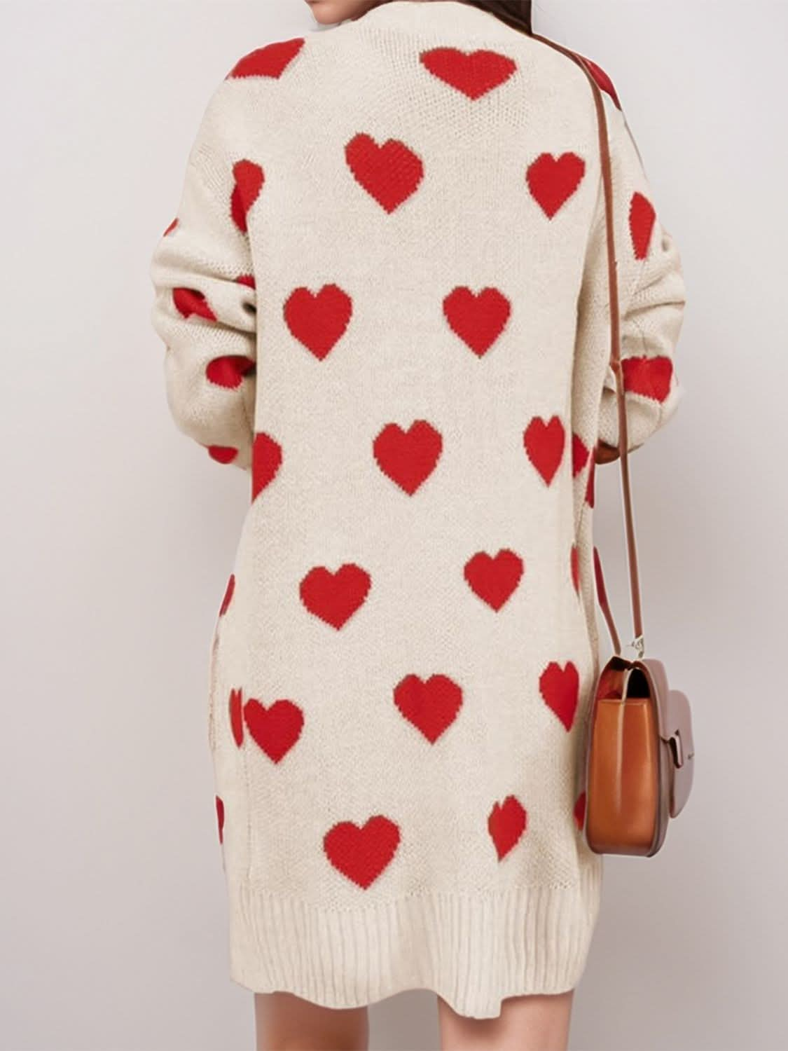 Cozy heart cardigan with pockets