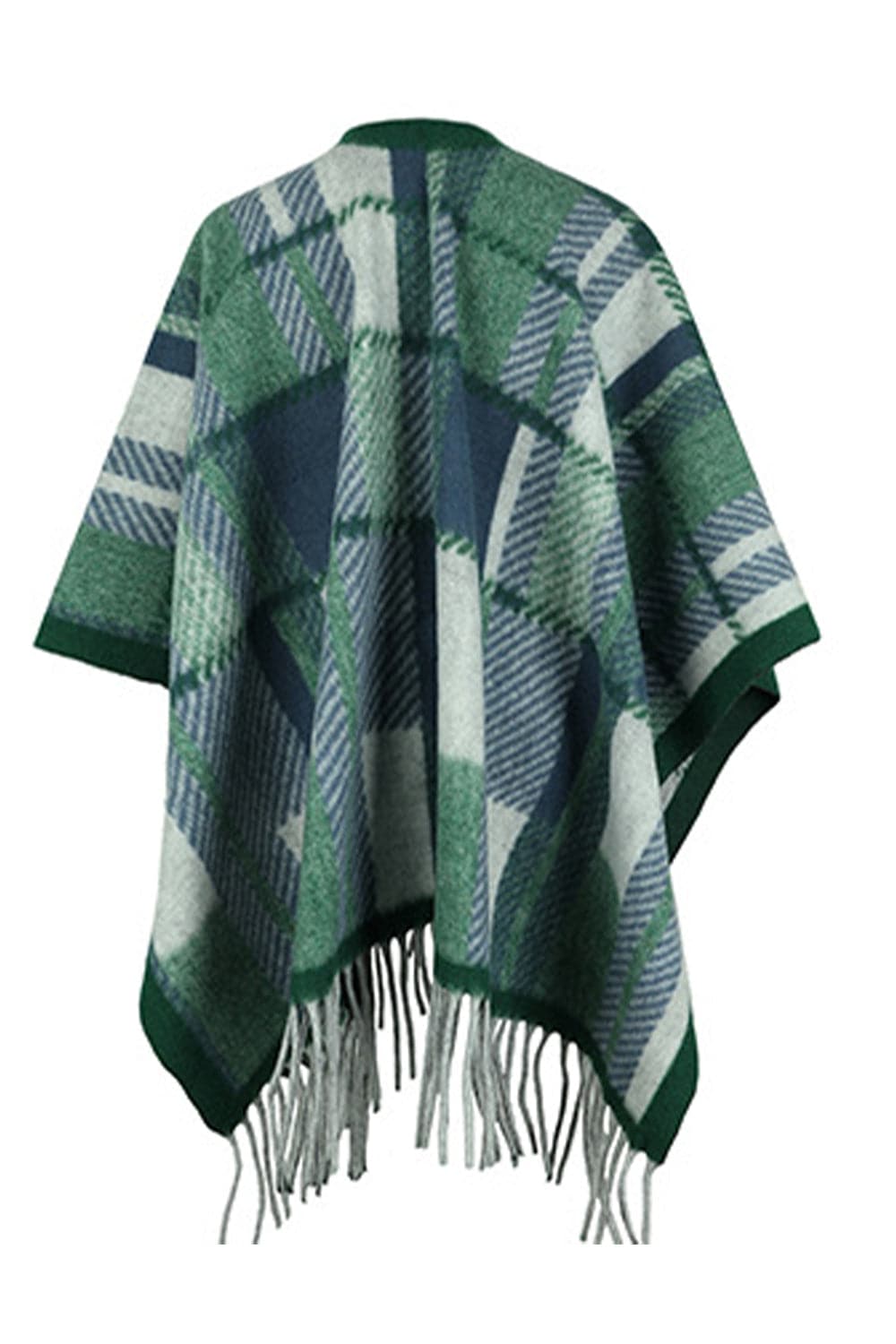 Cloak Sleeve Fringe Detail Poncho.