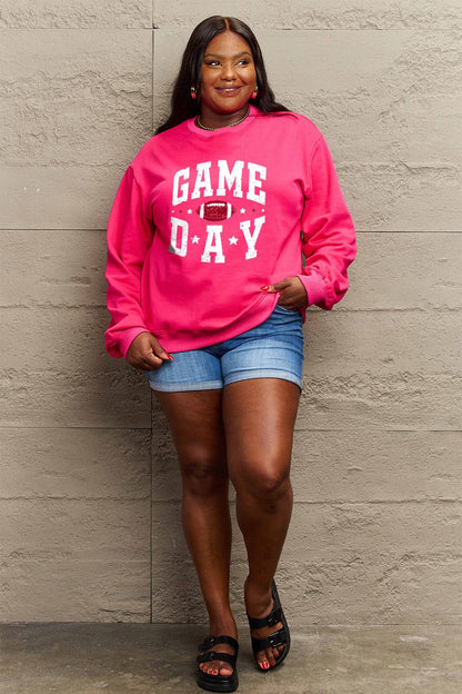 Simply Love Full Size GAME DAY Graphic Sweatshirt.