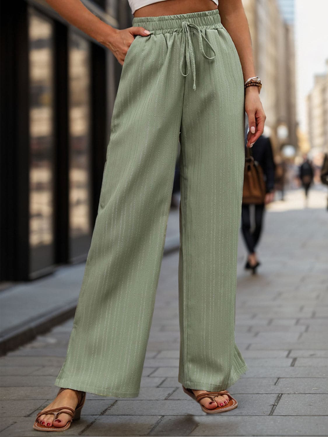 High Waist Wide Leg Pants.