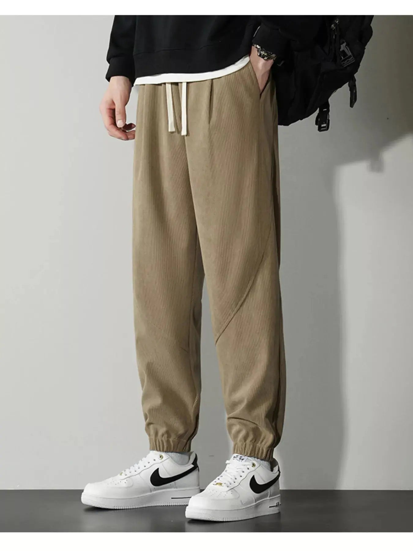 Men's Plus Size Drawstring Ankle Pants Simply Love