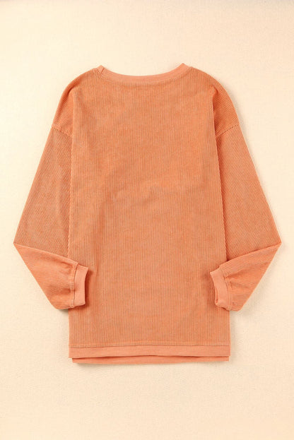 Graphic Round Neck Long Sleeve Sweatshirt.