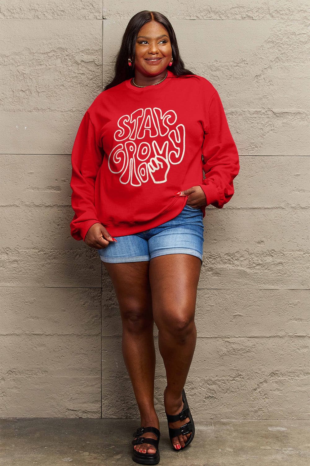 Simply Love Full Size Graphic Sweatshirt.