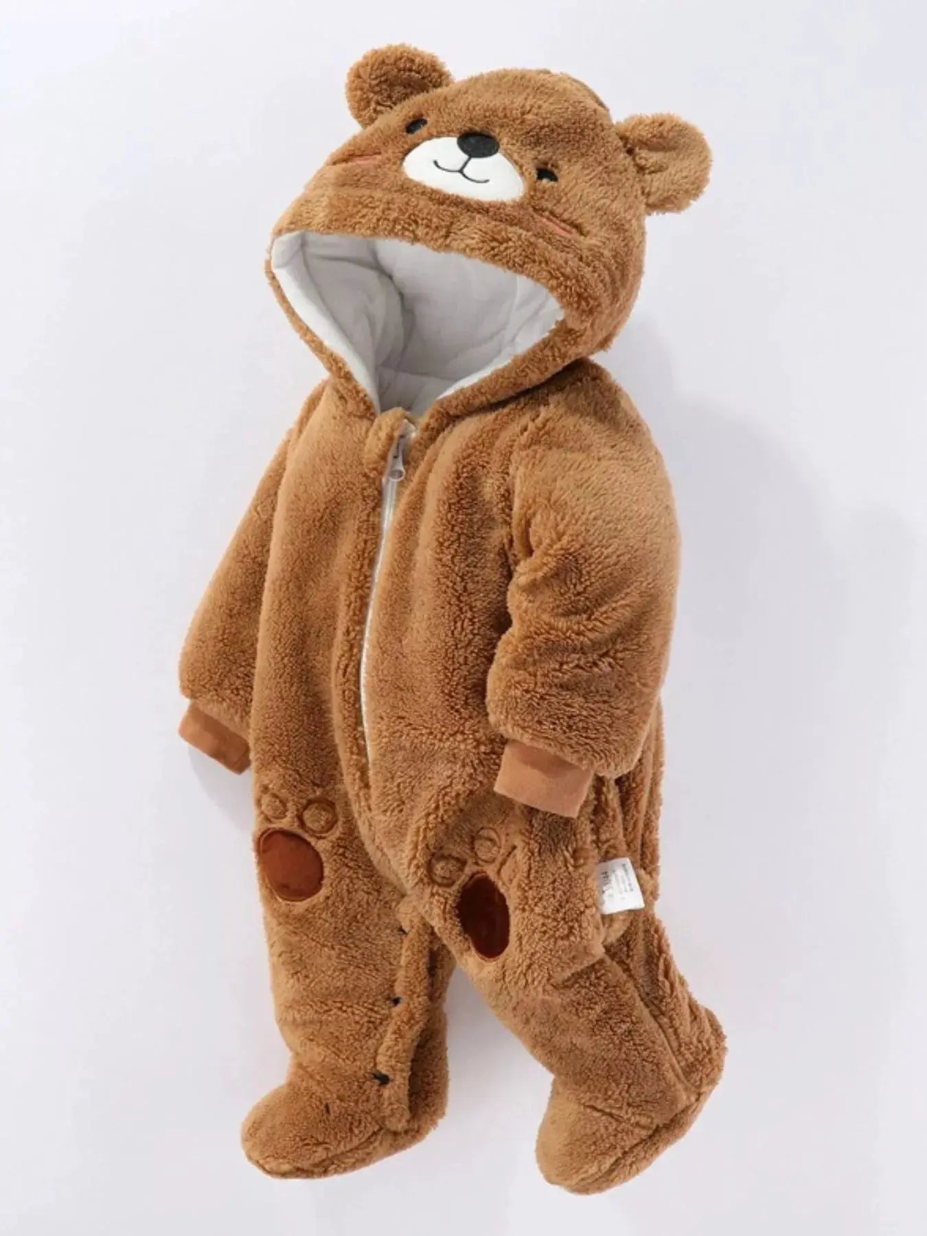 Children's Cozy Bear Hooded Fleece One-Piece Simply Love