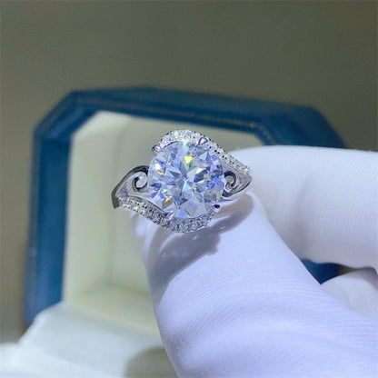 3 Carat Moissanite 925 Sterling Silver Ring.