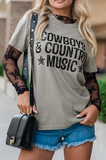 Simply Love: Letter Graphic Tee