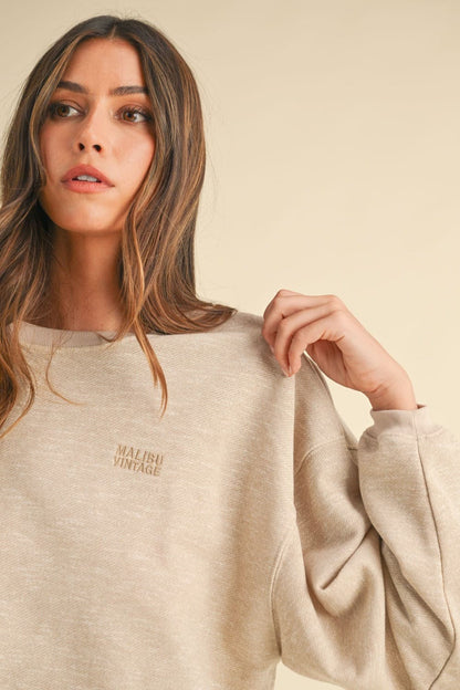 Malibu vintage crop sweatshirt