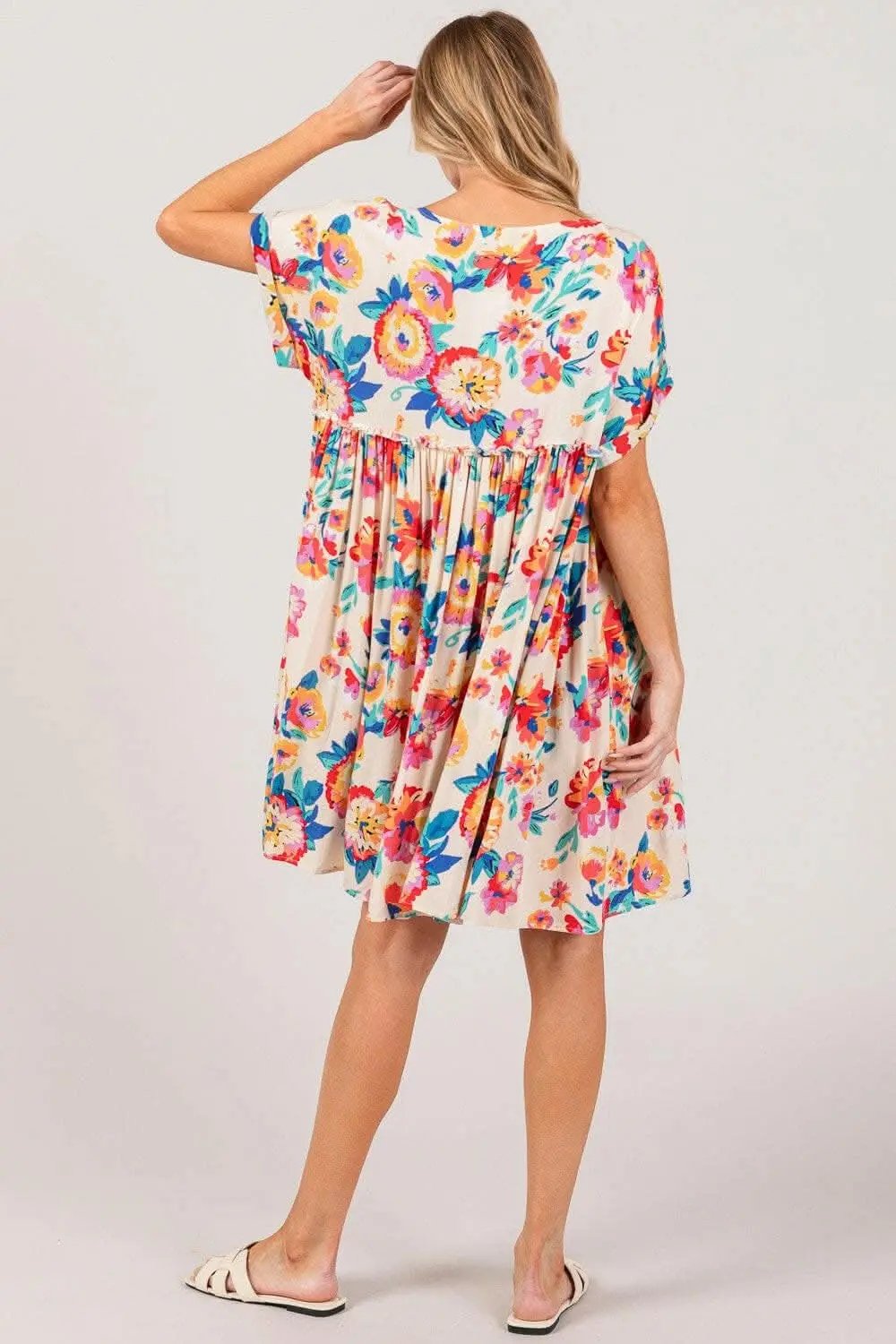 Charming floral button-down dress by SAGE + FIG in full size - Love Salve 