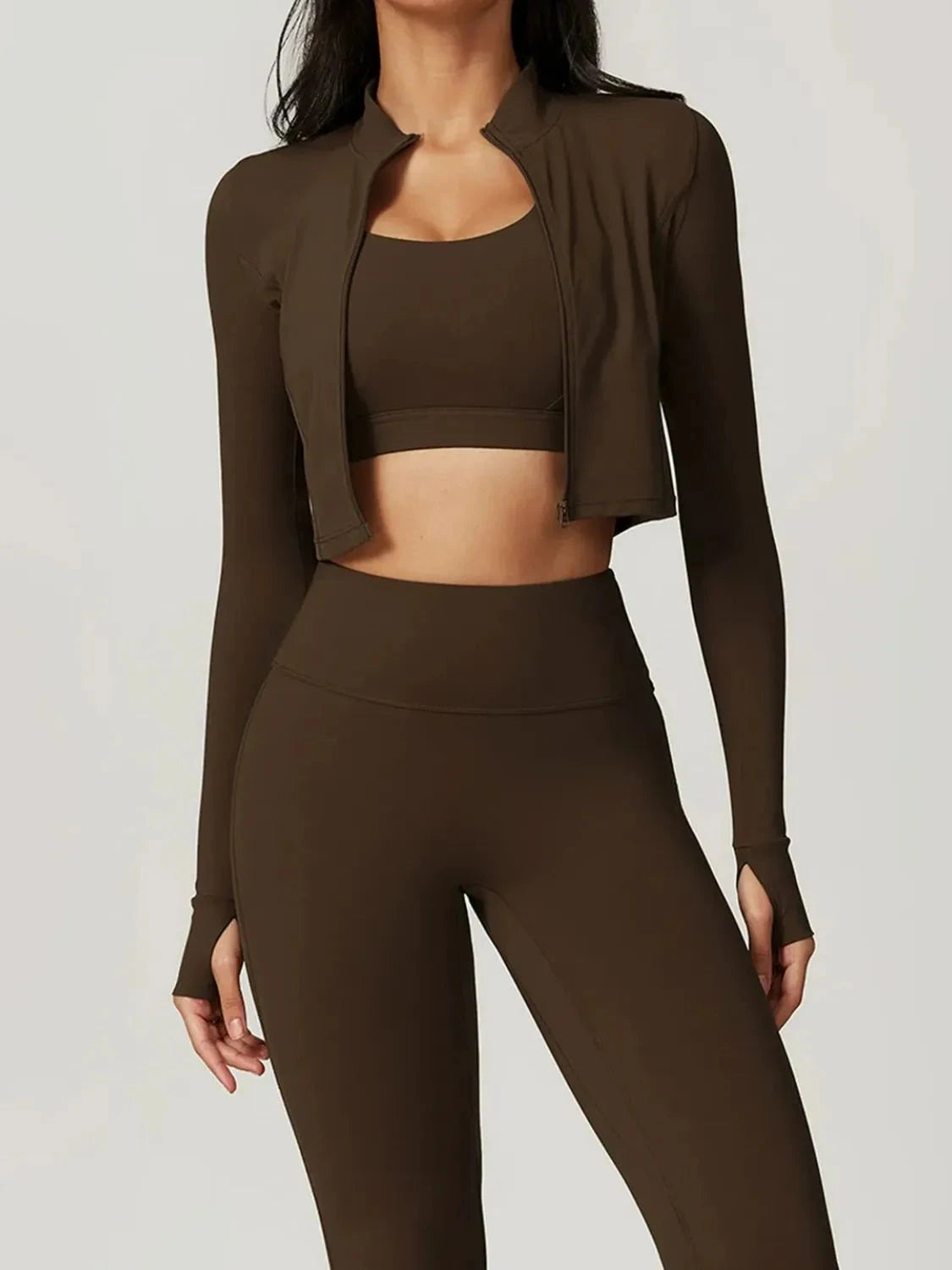 Bra Outerwear and Leggings 3-Piece Active Set Coco’s Tee Boutique