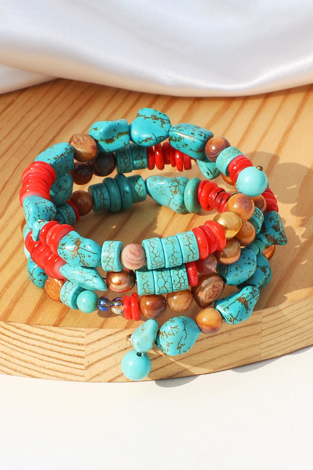 Layered Turquoise Bracelet.