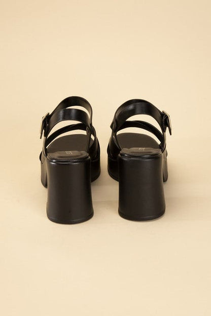 TOUCH-S Crisscross Sandal Heels.