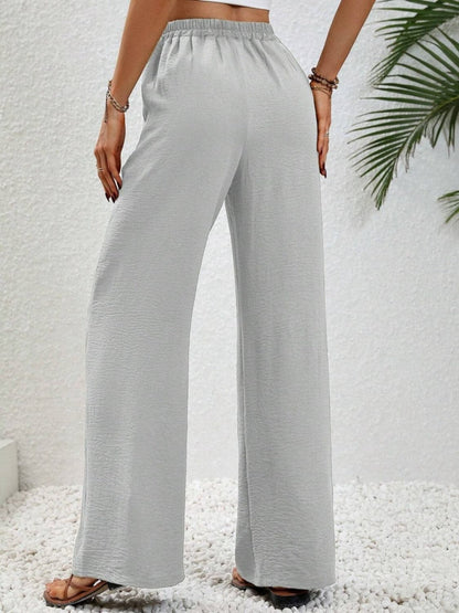 Wide Leg Drawstring Pants.