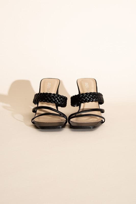 CARMEN-S Braided Strap Sandal Heels.