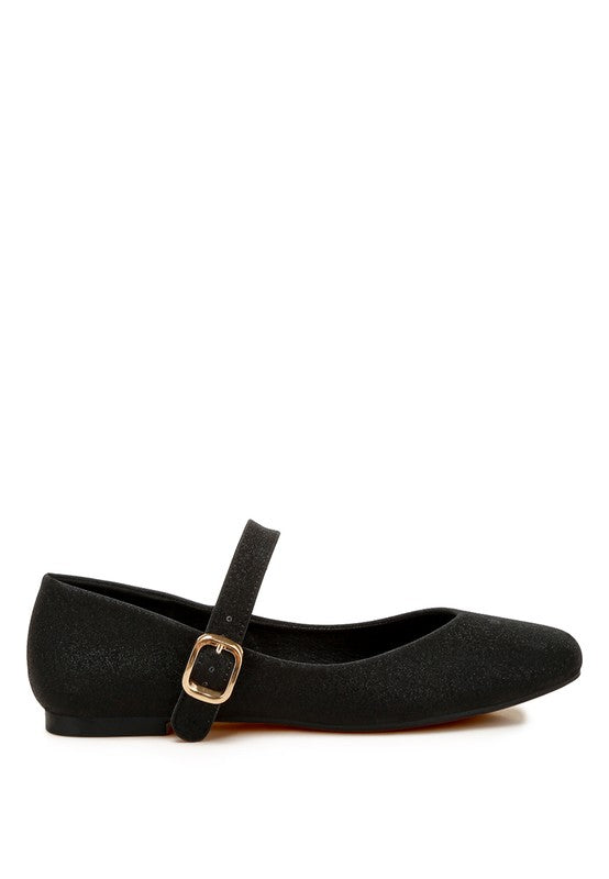 Herma glitter ballerinas with buckle