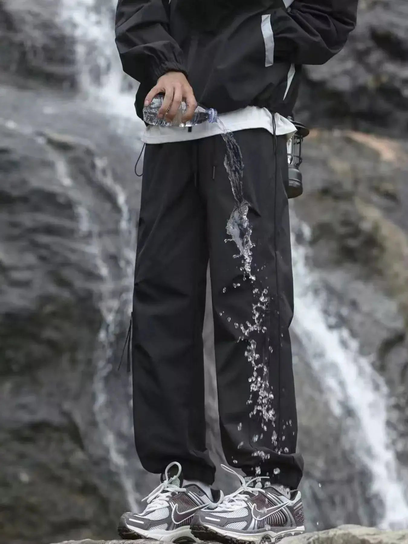 Men's Plus Size Cargo Pants with Zipper Pockets Simply Love
