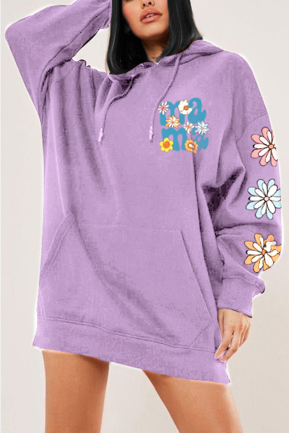 Simply Love Mama Hoodie: Dropped Shoulder