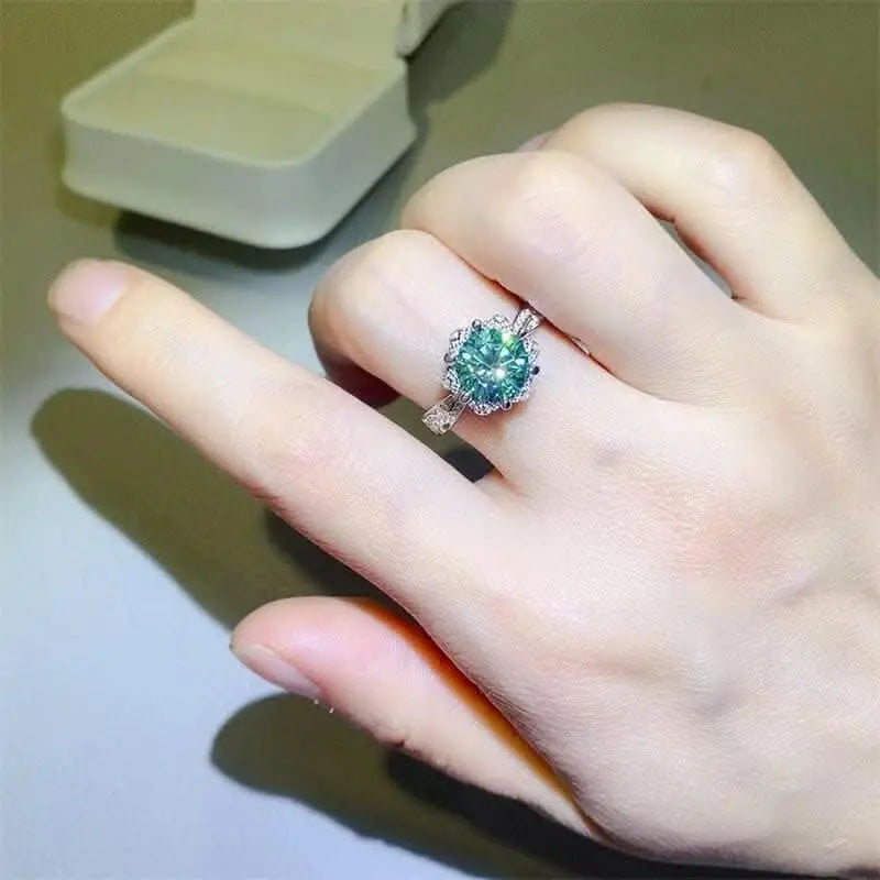 Elegant Moissanite Ring, 2 Carat - Love Salve 