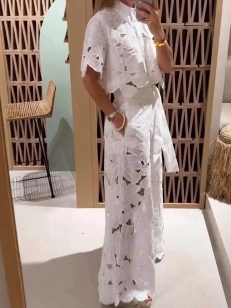 2 Piece Sets Womens Outfits Elegant Summer Cardigan Suit - Love Salve 