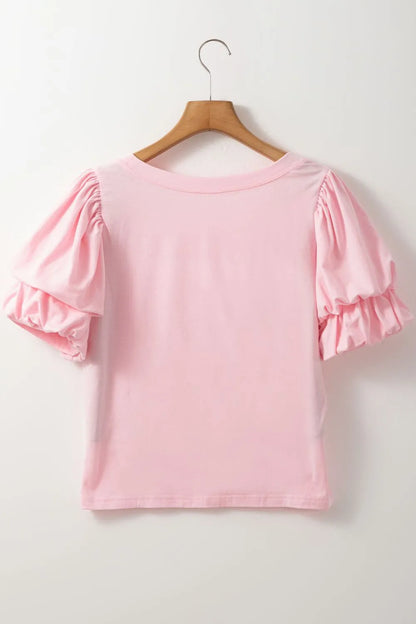 Simply Love: Bubble Sleeve Top