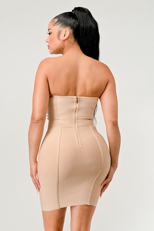Betting on you casual embellished bandage dress Coco’s Tee Boutique