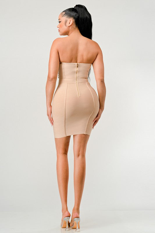 Betting on you casual embellished bandage dress Coco’s Tee Boutique