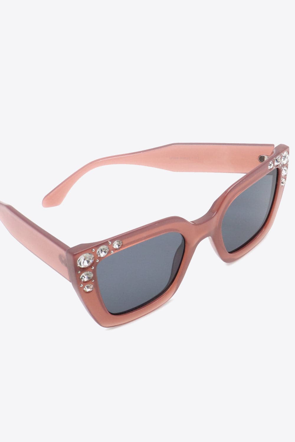 Inlaid Rhinestone Polycarbonate Sunglasses.