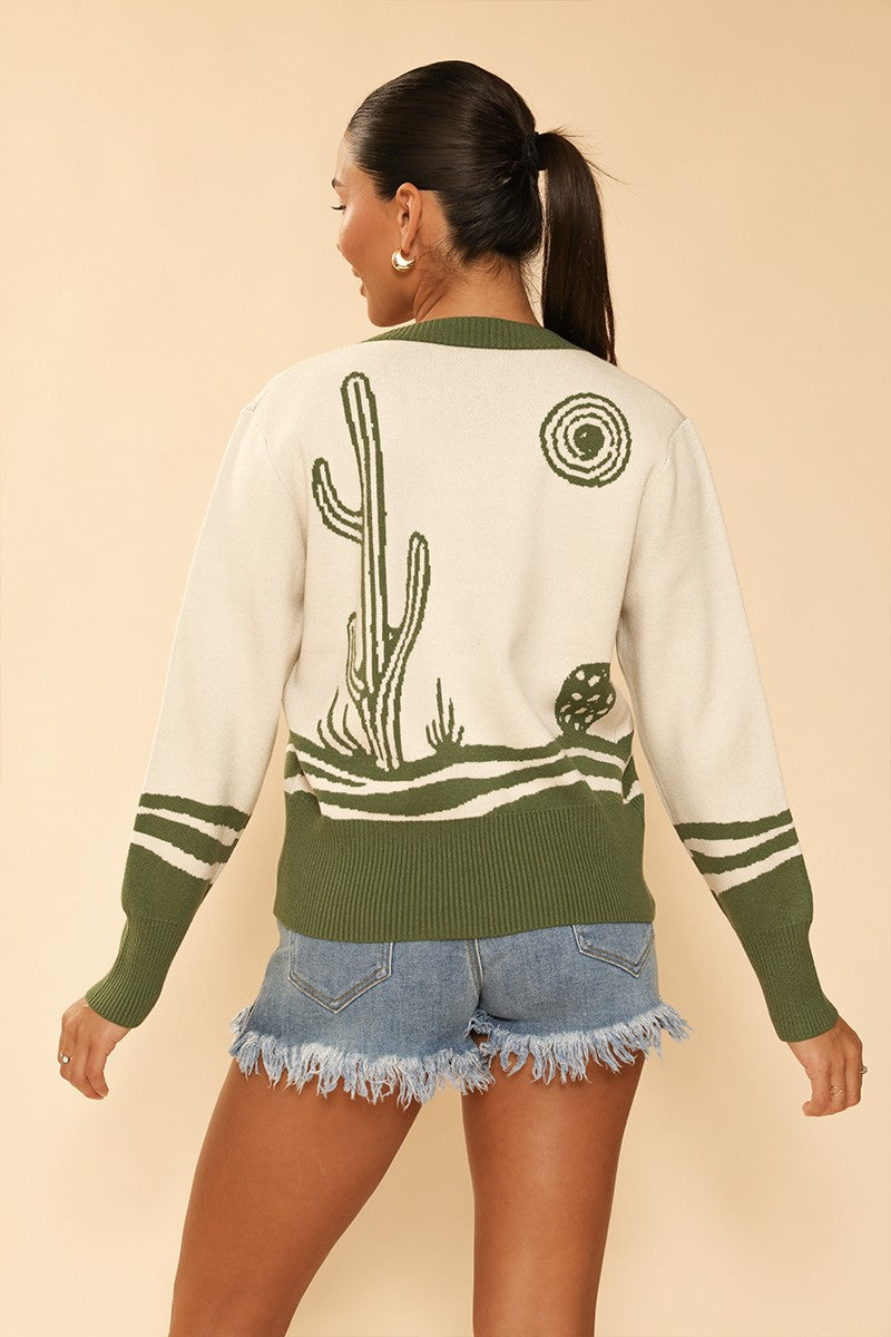 Desert cactus knit cardigan Miss Sparkling