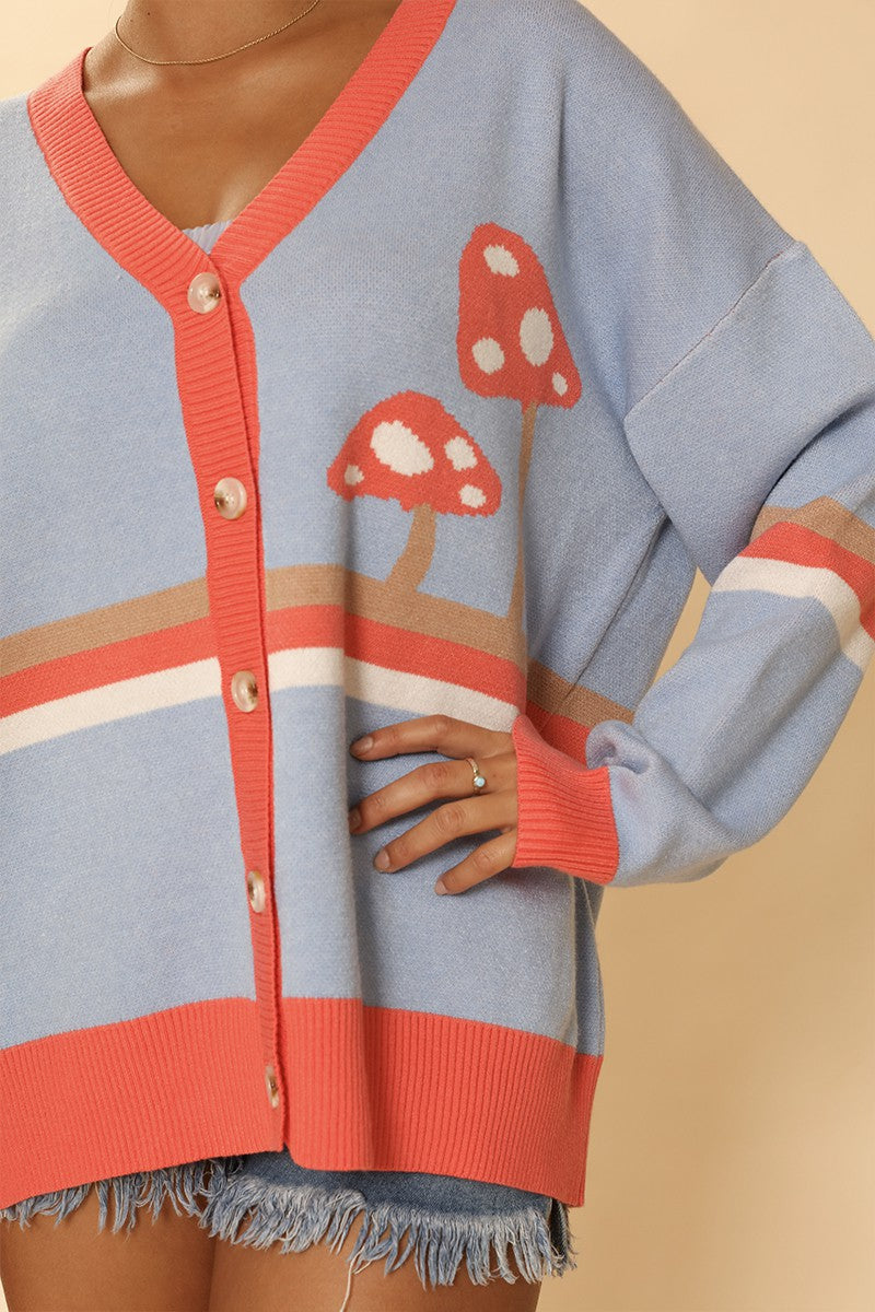 Mushroom cardigan Miss Sparkling