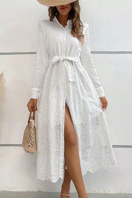 Eyelet midi dress Miss Sparkling