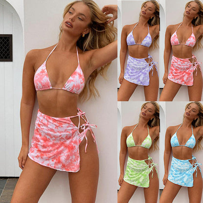 Bikini Tie-dyed Single Swimsuit Bikini Swimsuit Women Fission Swimsuit Burst Swimsuit