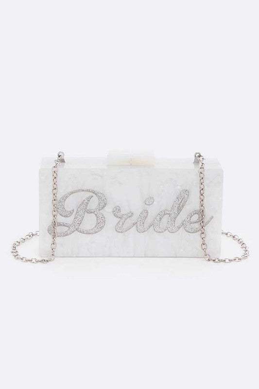 Glitter BRIDE Acrylic Box Clutch Coco’s Tee Boutique
