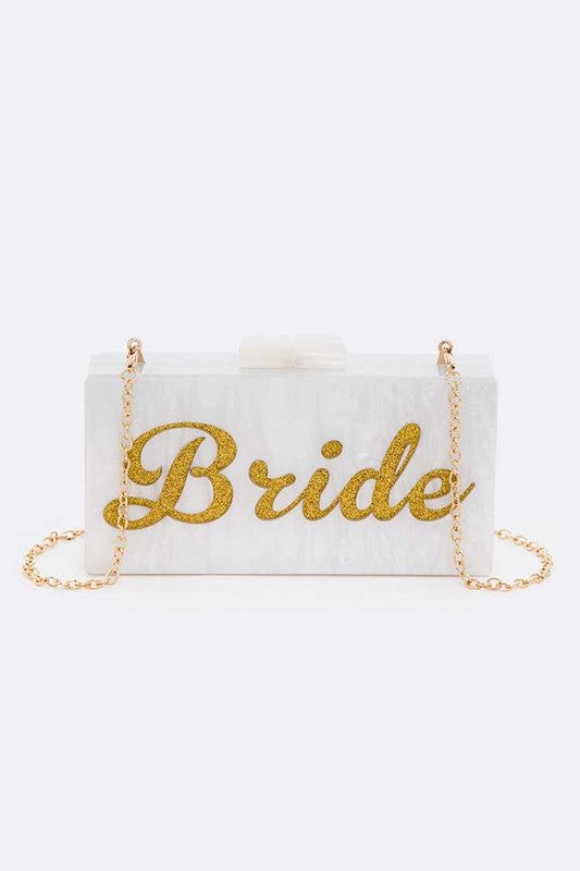 Glitter BRIDE Acrylic Box Clutch Coco’s Tee Boutique