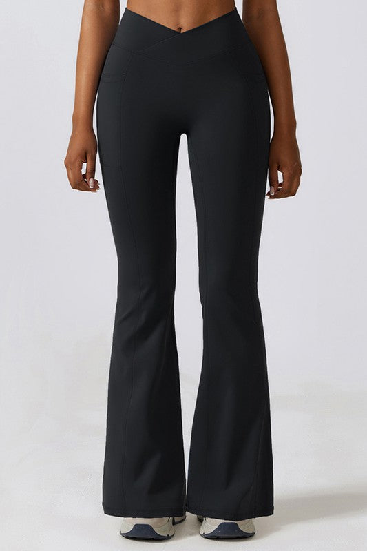 Sculpt & Flow High-Waist Flare Yoga Pants – Quick-Dry & Sweat-Wicking