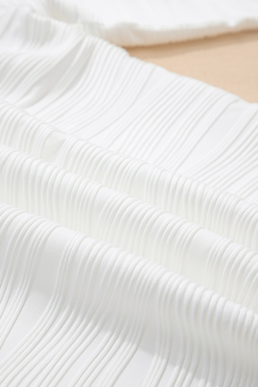 White Solid Color Textured Zip V Neck Pullover Sweatshirt Unisex Casual Everyday Wear Dear-Lover Dropshipping