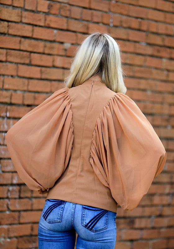 Puff mesh long sleeve top Miss Sparkling