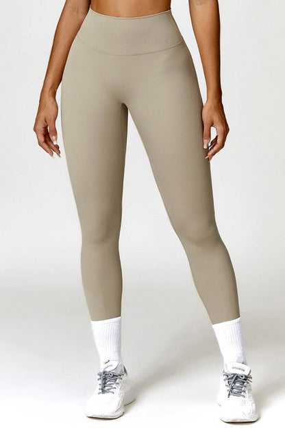 High-Waisted Hip-Lifting Athletic Leggings – Available in Brown & Turquoise