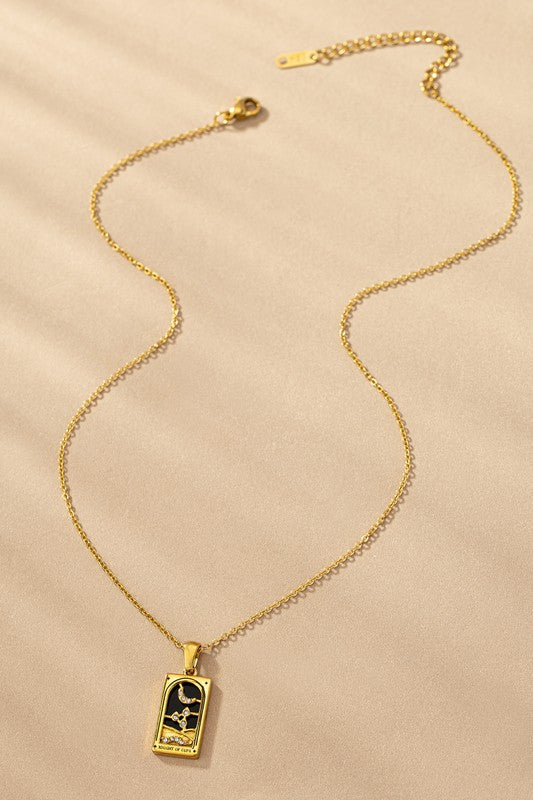Water Proof Tarrot Card Natural Stone Necklace Coco’s Tee Boutique